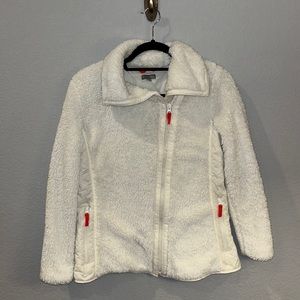 Talbots. S. White fleece coat. Great condition. make an offer